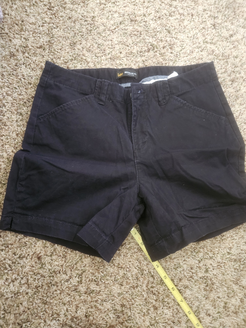 Lee Women's Black Casual Shorts with Belt Loops